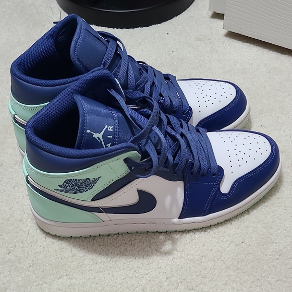 Nike Air Jordan Sneakers - Blue and Light Green - Picture 2 of 3